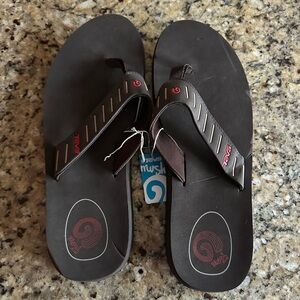 NWT Teva Flip Flops Mens Black Mush Original Sandal Quick Dry Sz 13